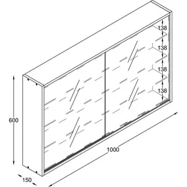 VCM Hängevitrine Wandvitrine Drivalo XL