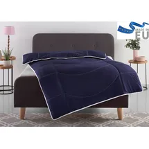 MY HOME Microfaserbettdecke MY HOME "Microlux, Bettdecke 135x200 cm, und Übergrößen bis 240x220cm", blau, B:200cm L:200cm, Bezug: 100% Polyester. Obermaterial: 100% Polyester.