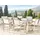 Beliani Grosseto Set 7-tlg. Granitgartentisch single 180 x 90 cm schwarz/beige