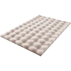Badematte KLEINE WOLKE "Cloud", grau (seide), H:28mm, Polyester, Badematten, Badteppich, Uni Farben, Hoch-Tief Effekt, besonders weich