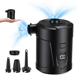 Elektrische Luftpumpe, Elektrischer Deflator, Wiederaufladbarer 5200-mah-akku, Aufblasbarer Matratzen-inflator Mit 3 Luftdüsen, Schneller Inflator Für Schlauchboot/luftmatratze