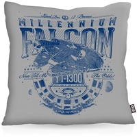 Kissenbezug, VOID, Deko-Kissen Falcon luke star rasender falke sprung millenium vader wars grau 60 cm x 60 cm