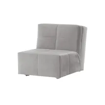 Nehl Schlafsessel Solino Velours 85 x 85 x 102 cm Grau mit Schlaffunktion