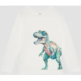 s.Oliver Longsleeve mit Fotoprint und 3D-Effekt - weiß|creme - 128/134