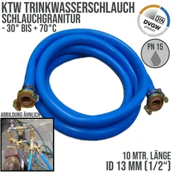 13 mm 1/2 Zoll TPE Trinkwasser Garnitur GEKA-Schnellkupplung Kirmes Schlauch KT..."