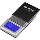 VOLTCRAFT VC-8912595 PS-200 Taschenwaage Wägebereich (max.) 200 g Ablesbarkeit 0.01 g batteriebetrieben Schwarz, Silber