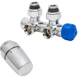 Schulte Mittenanschlussgarnitur Set Eck verchromt