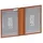 LEAS Ausweismappe- & -hülle mit 2 Sichtfenstern Echt-Leder, Cognac Card-Collection