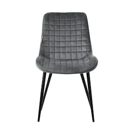 ML-Design Esszimmerstühle 4er Set Anthrazit, Sitzfläche aus Samt mit Rückenlehne,