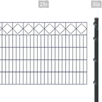 Arvotec Doppelstabmattenzaun »ESSENTIAL 100 zum Einbetonieren "Karo" mit Zierleiste«, Zaunhöhe 100 cm, Zaunlänge 2 - 60 m 66833035-0 anthrazit H/L: 100 cm x 58 m