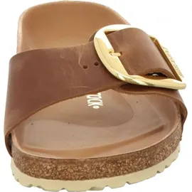 Birkenstock Madrid Big Buckle Nubukleder geölt schmal cognac 40