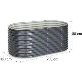 Blumfeldt High Grow Hochbeet 200 x 80 x 100 cm Anthrazit