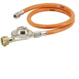 CFH Druckregler 50 mbar + 80 cm Gasschlauch 1/4 lks.
