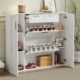 stilvora Schuhkipper 120 x 107,5 x 24 cm 4 Fächer / weiß
