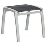 SonnenPartner Hocker Florida Alu-silber Textilgewebe s chwarz SonnenPartner