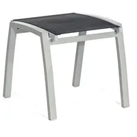 SonnenPartner Hocker Florida Alu-silber Textilgewebe s chwarz SonnenPartner
