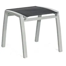 SonnenPartner Hocker Florida Alu-silber Textilgewebe s chwarz SonnenPartner