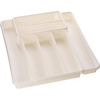 Rotho Domino Besteckkasten mit 7 Fächern, Kunststoff (PP) BPA-frei, weiss, (39.7 x 34.1 x 5.1 cm)