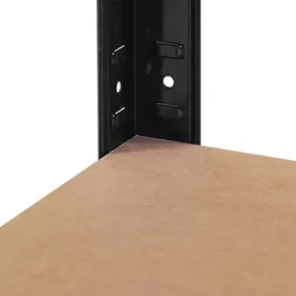 Arebos 2er Set Schwerlastregal 180 x 90 x 40 cm 875 kg 5 MDF-Platten | Schwarz