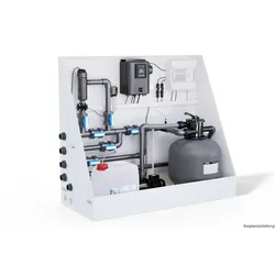 Pool-Technikwand UV-Tec | LowSalt mit UV-Desinfektion, Salzwasserelektrolyse inkl. pH & Sandfilteranlage