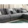 KAWOLA Ecksofa XL Lana Cord Recamiere rechts grau
