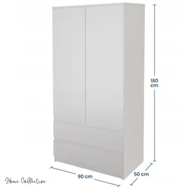 home collective Kleiderschrank 90 x 50 x 180 cm Weiß