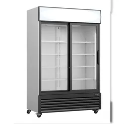 Saro Kühlschrank, Glasschiebetüren +Werbetafel, GTK 700 SD
