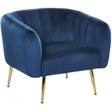 Beliani Sessel, Blau, 1-Sitzer, 85x72x62 cm, Wohnzimmer, Sessel, Polstersessel