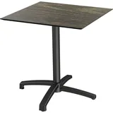 Essentials X Cross schwarz, Riverwashed Wood HPL 70x70 cm