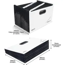 Rapesco RAPESCO® Fächermappe Supafile Plus 26 Fächer weiß, 1 St.