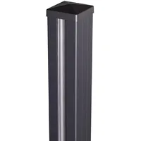 GROJA Alu-Steckzaun-Torpfosten inkl. Kappe zum Einbetonieren Silbergrau