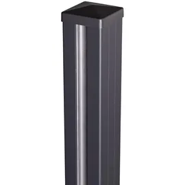 GROJA Alu-Steckzaun-Torpfosten inkl. Kappe zum Einbetonieren Silbergrau