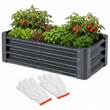 onbest Metall Hochbeet XXL 120 x 60 x 30 cm Anthrazit