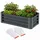 onbest Metall Hochbeet XXL 120 x 60 x 30 cm Anthrazit