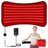 242LEDs Infrarot Gürtel, 60 x 30cm Rotlichtgürtel, 660nm & 850nm Rotlichtlampe Nahinfrarot Lampengürtel mit Timer Einstellung, 5 Lichtmodi, für Beine, Rücken, Taille, Schultern, Nacken