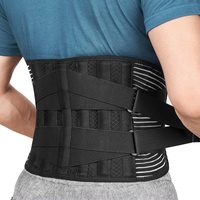 FREETOO Rückenbandage mit Stützstreben und Verstellbare Zuggurte und Atmungsaktiver Nylonstoff ideal für Arbeitsschutz entlastet die Rückenmuskulatur und zur Haltungskorrektur