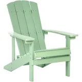 Beliani Gartenstuhl helles Grün mit Breiten Armlehnen Adirondack