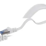 Renkforce RF-4149852 RJ45 Patchkabel CAT 6a U/FTP 15.00 m Grau hochflexibel, mit Rastnasenschutz, Flammwidrig 1 St.