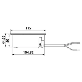 Bachmann Einbausteckdose Twist 2 2 m Schwarz