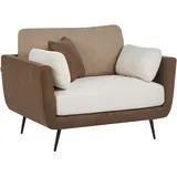 Beliani Sessel BOLGA Stoff 78 x 71 x 70 cm Braun