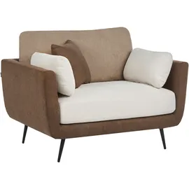 Beliani Sessel BOLGA Stoff 78 x 71 x 70 cm Braun