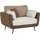 Beliani Sessel BOLGA Stoff 78 x 71 x 70 cm Braun