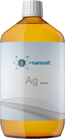 nanosit kolloidales Silber 25 ppm, 1 Liter
