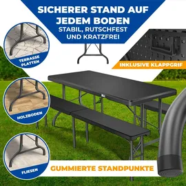 Kesser Buffettisch 183 x 76 cm anthrazit klappbar