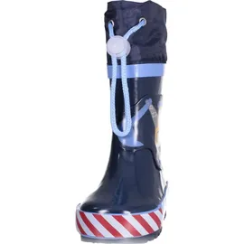 Playshoes Gummistiefel Baustelle Blau/Orange 24,5