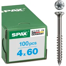 SPAX Linsensenkkopf Schraube 4 x 60 mm 100 Stück
