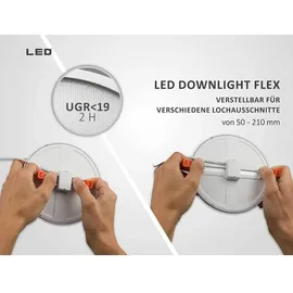 Fiai IsoLED LED Downlight 15W prismatisch 120° weiß