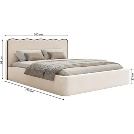 Selsey Polsterbett, Hellgrau, - Hellgrau