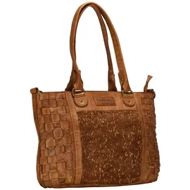 GREENLAND Nature Femi & Nine Schultertasche Leder 42 cm braun