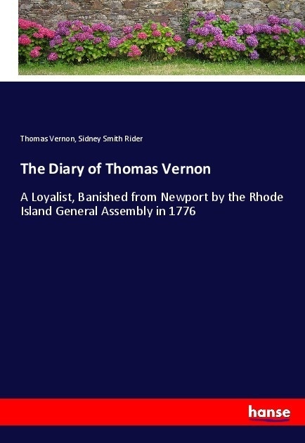 The Diary Of Thomas Vernon - Thomas Vernon  Sidney Smith Rider  Kartoniert (TB)